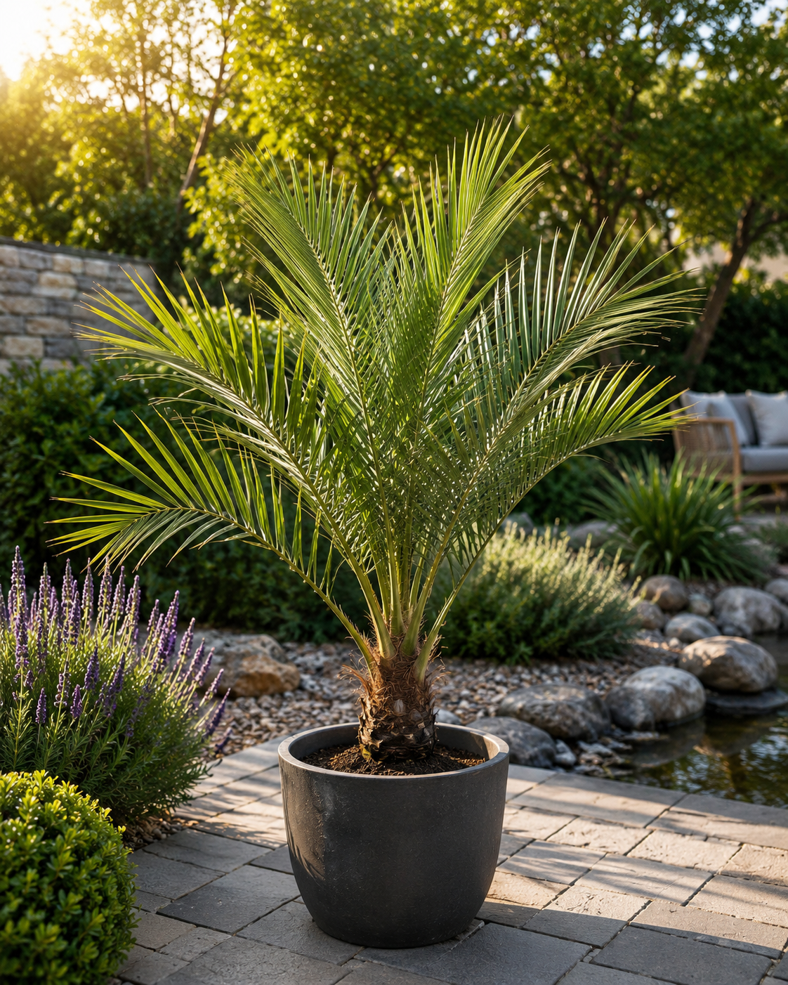 Jubaea chilensis Honigpalme ca. 60 cm – Chilenische Honigpalme, Exotische Palme für Garten, Terrasse & Kübel