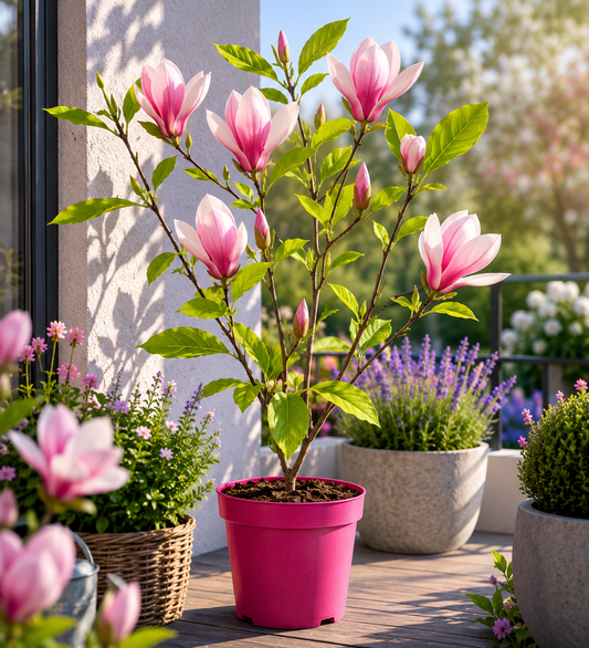 Magnolia 'Soulangeana' 60-80 cm – okrasná rostlina do zahrady a na terasu, kvete na jaře