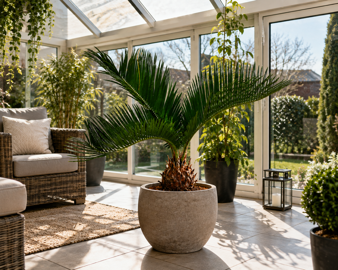 Palmfarn (Cycas revoluta) 30–40 cm – Japanischer Palmfarn mit 5–10 cm Knolle – exotische Zimmer- & Kübelpflanze