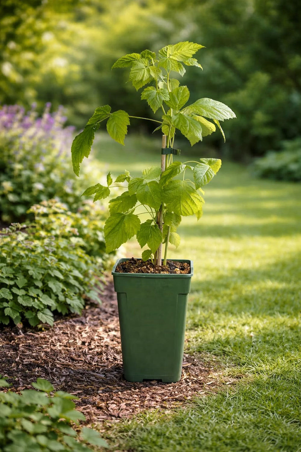 Gelbe HimbGelbe Himbeere ‘Golden Bliss’ 60-70 cm – Rubus idaeus, winterharte Naschhimbeere für Garten, Balkon und Terrasseeere Rubus idaeus 'Golden Bliss' 60-70 cm