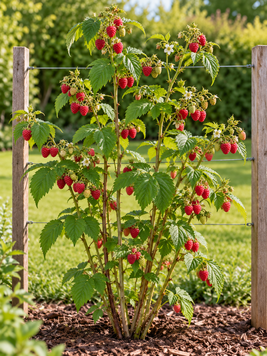 Himbeere ‘Schönemann’ 50–70 cm – Rubus idaeus Sommerhimbeere, aromatischer Beerenstrauch für Garten und Naschgarten