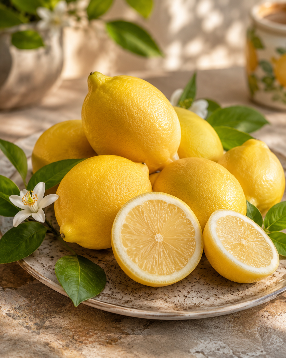 Zitronenbaum 120–140 cm Citrus limon Fino 49 echtes Zitronenbäumchen Mediterraner Zitrusbaum Stämmchen