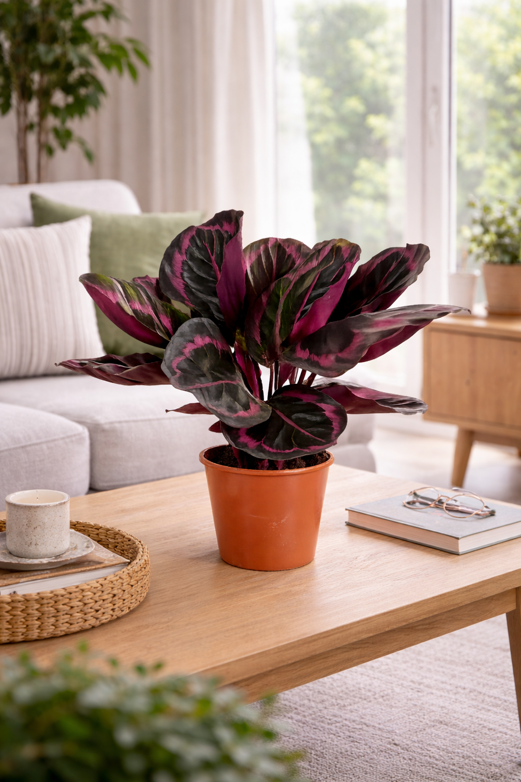 Calathea roseopicta 'Surprise Star' XL – Exotická pokojová rostlina s růžovým vzorem | Snadno udržovatelná kalathea pro váš domov