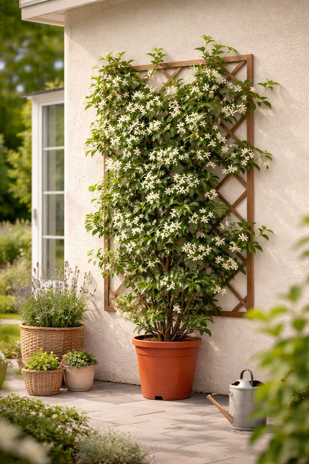 Jasmín obecný (Trachelospermum jasminoides) 50–70 cm – stálezelená, mrazuvzdorná a silně vonná rostlina | Voňavý jasmín, popínavá rostlina