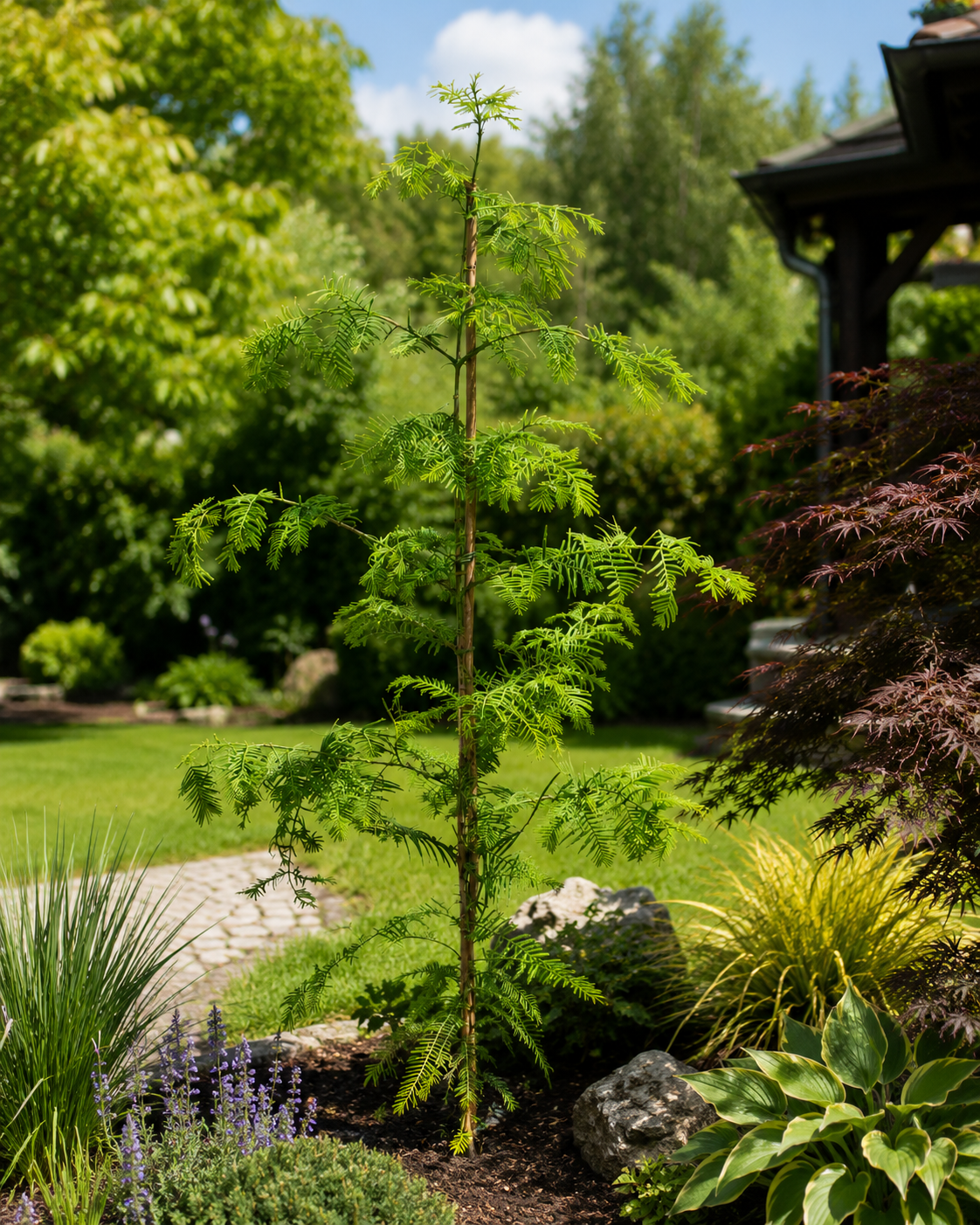 Urweltmammutbaum ca. 100 cm (Metasequoia glyptostroboides) – Winterharter Nadelbaum, schnellwachsender Solitärbaum für Garten & Park
