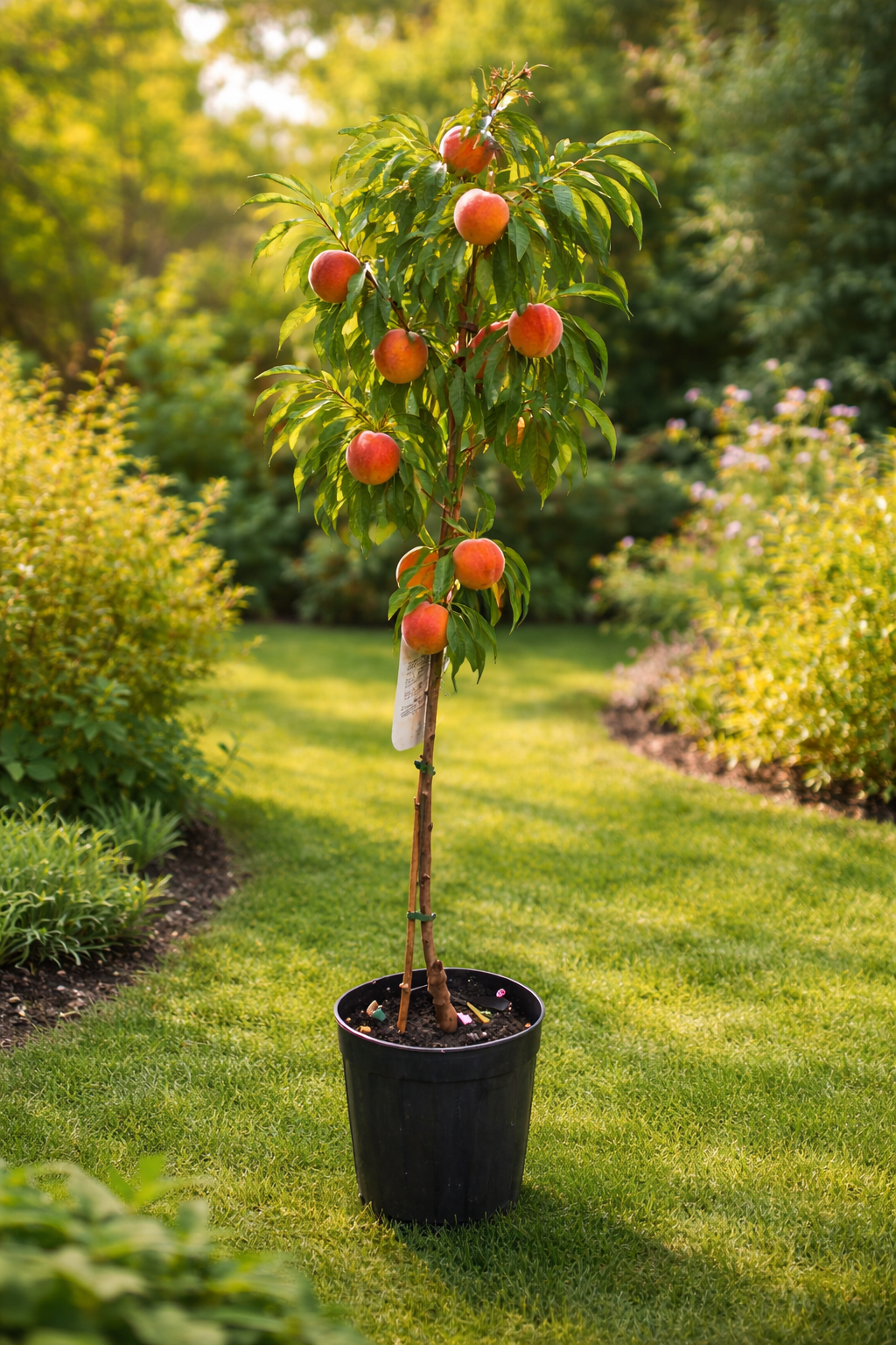 Prunus persica Fayette Pfirsichbaum 120–140 cm – winterharter Pfirsichbaum, süßer Obstbaum für Garten & Terrasse