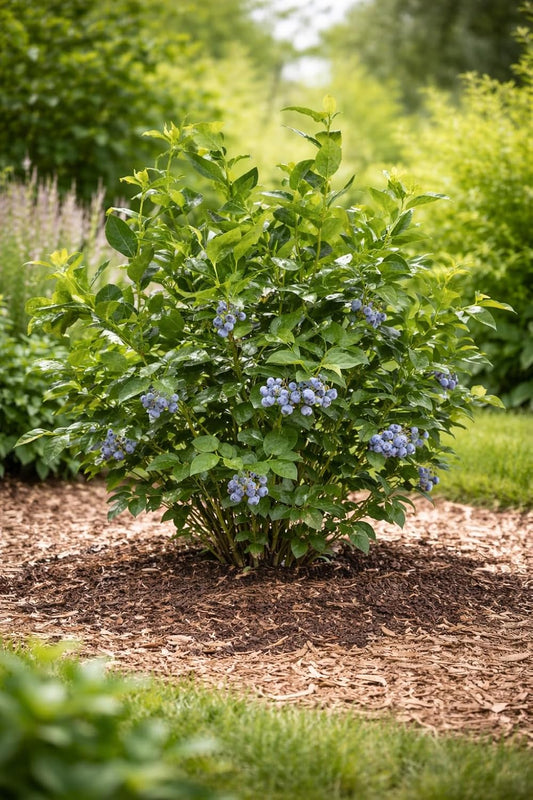 Heidelbeere Goldtraube 71 – Kulturheidelbeere / Blaubeerstrauch für Garten & Balkon, winterhart & ertragreich