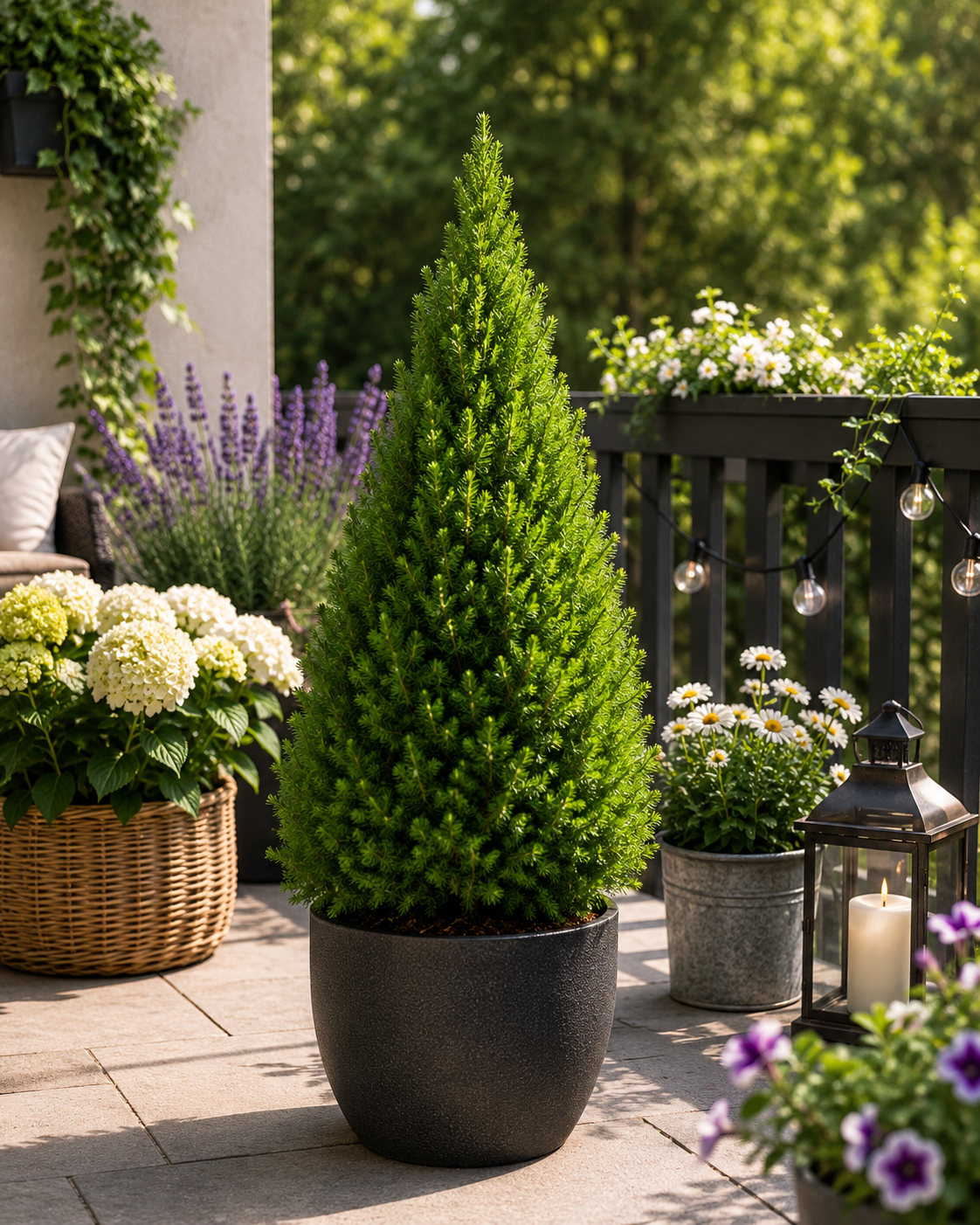 Zuckerhutfichte ‘Conica’ ca. 50 cm – Picea glauca, immergrüne Zwergfichte für Garten, Balkon & Kübel