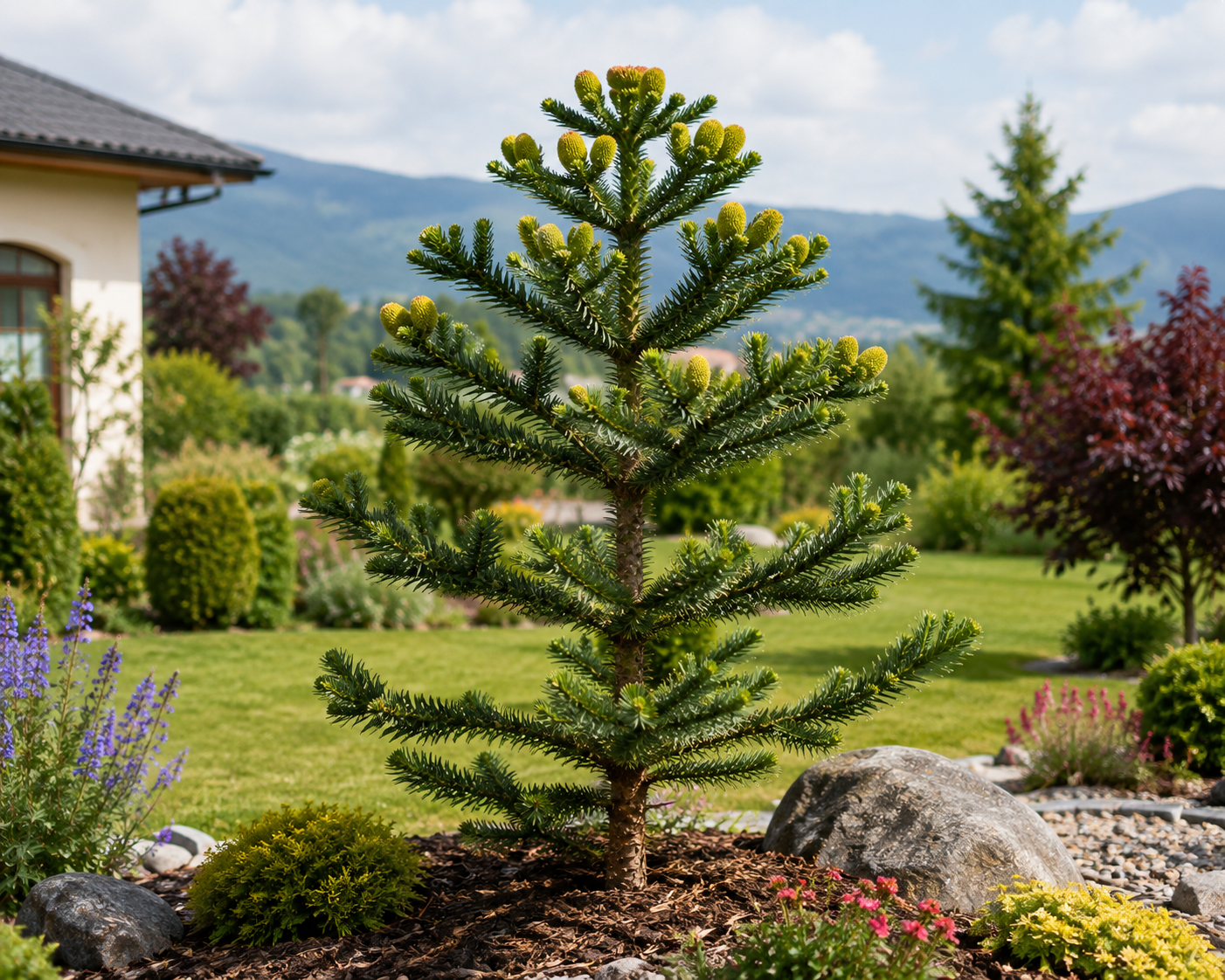 Araucaria araucana Andentanne 20–25 cm – Chilenische Schmucktanne und winterharter Affenschwanzbaum