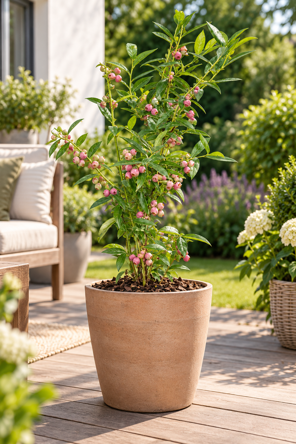 Rosa Heidelbeere ‘Pink Lemonade’ 50–70 cm – Vaccinium, pinke Blaubeere für Garten, Balkon & Kübel