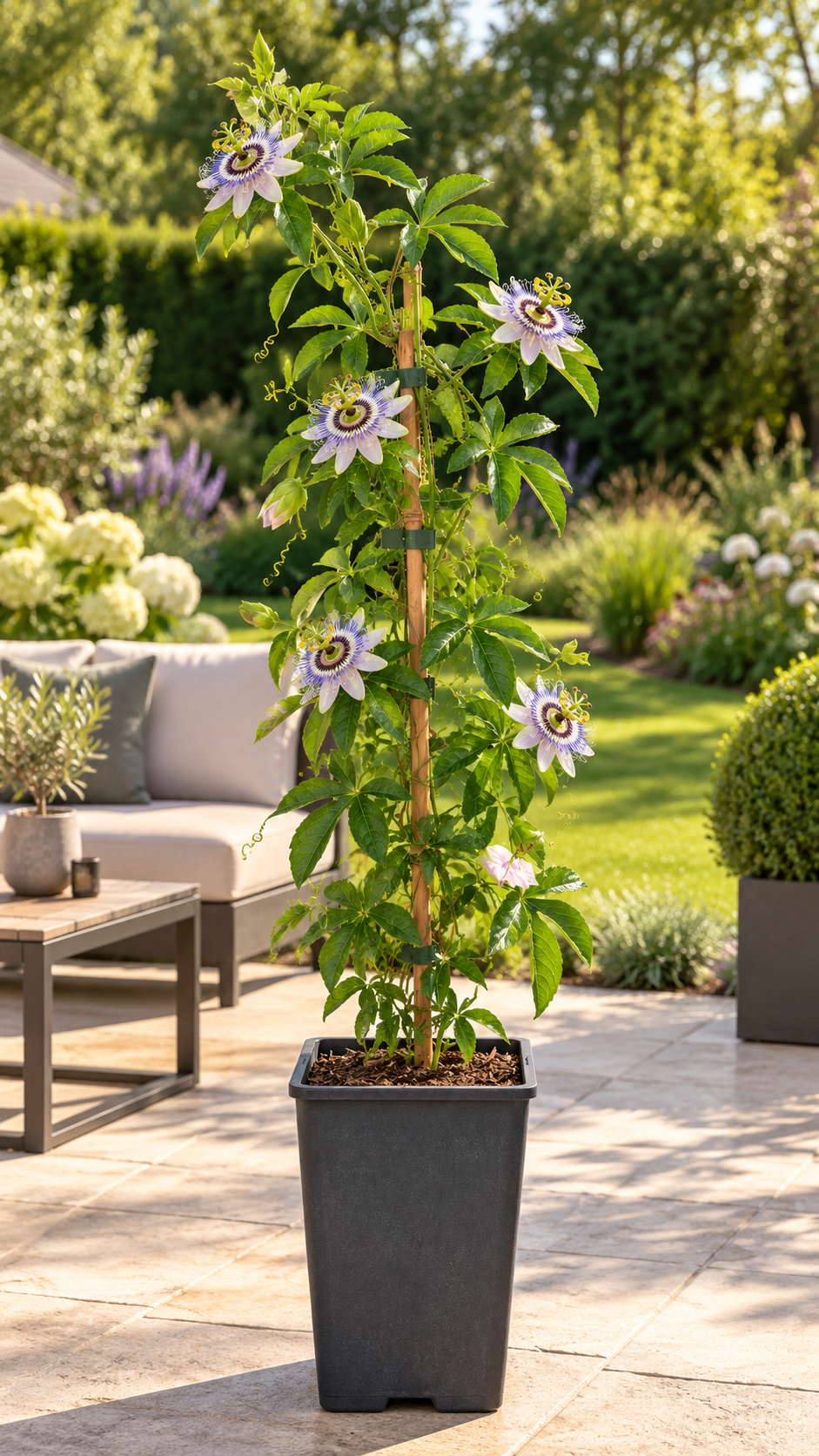 Passionsfrucht Cooltropics® ‘Eia Popeia’® – winterharte Passionsblume mit essbaren Früchten – 40–60 cm inkl. Topf