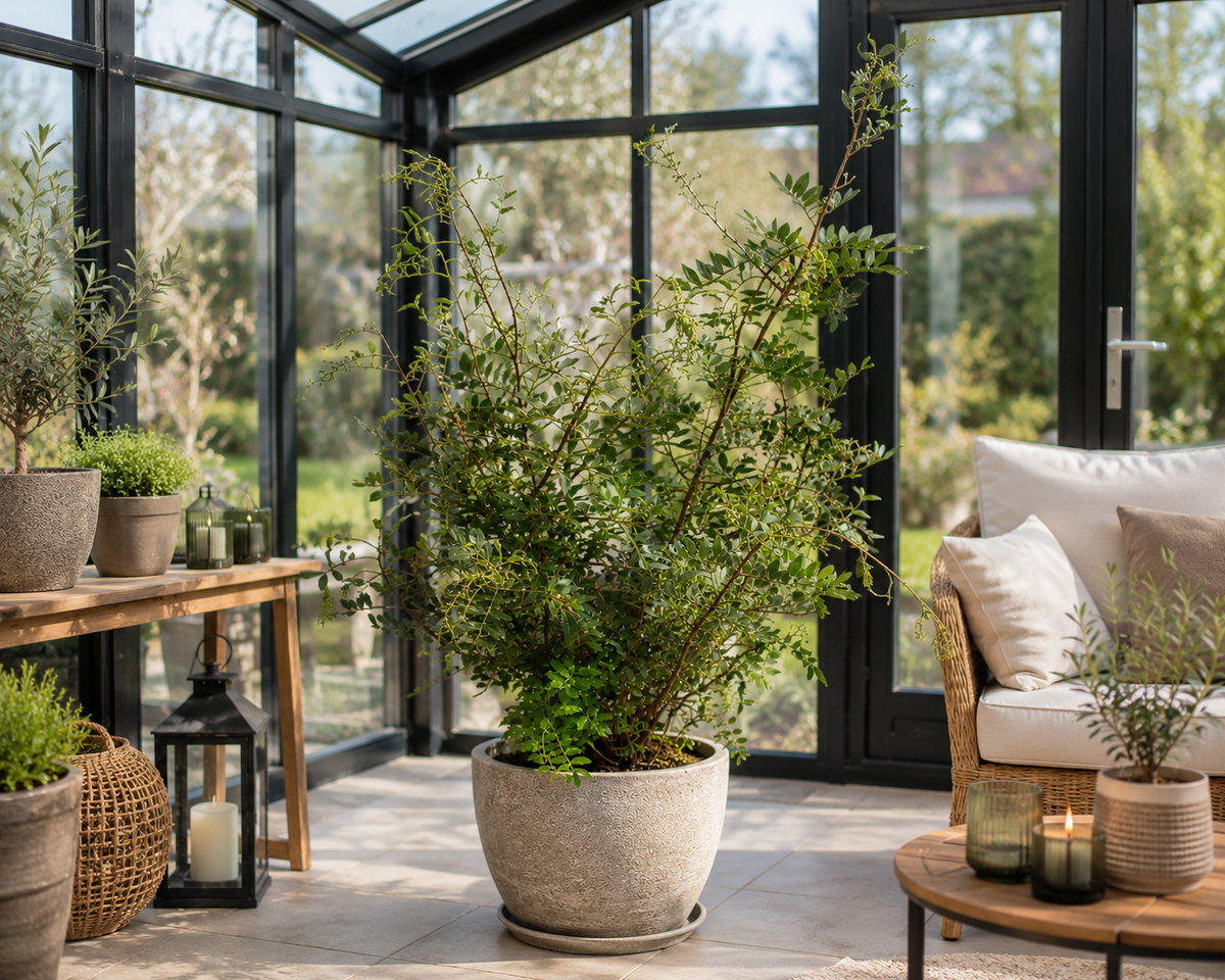 Pistacia lentiscus 70–100 cm – Mastixstrauch – immergrüne mediterrane Pistazie für Kübel, Balkon & Terrasse