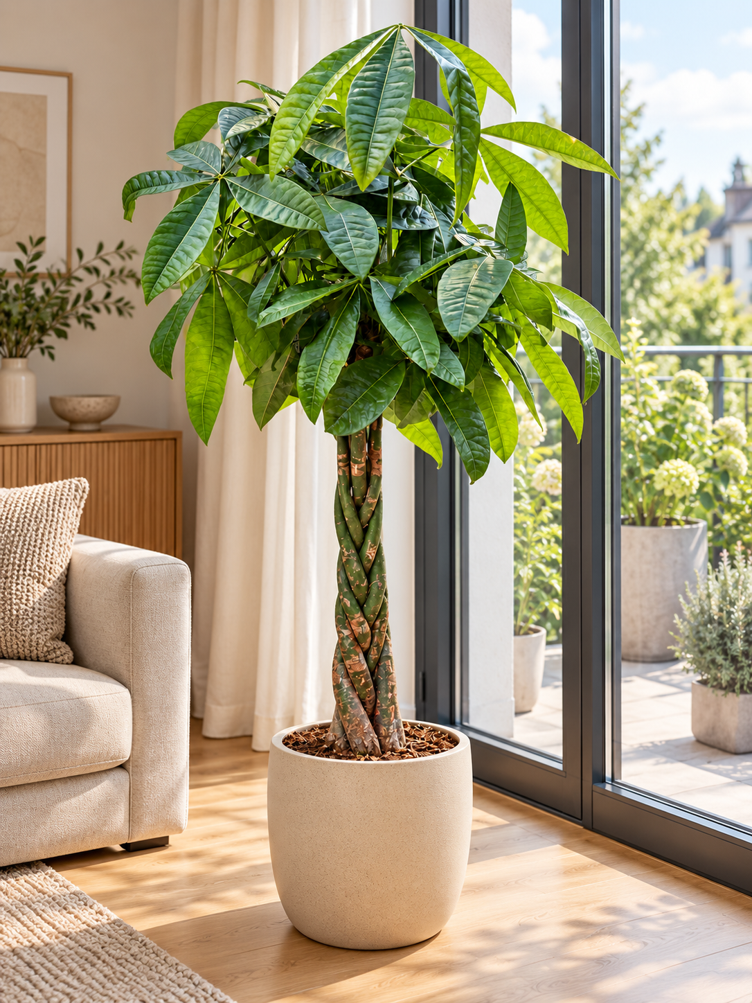 Pachira aquatica 160-190 cm Glückskastanie Zimmerpflanze