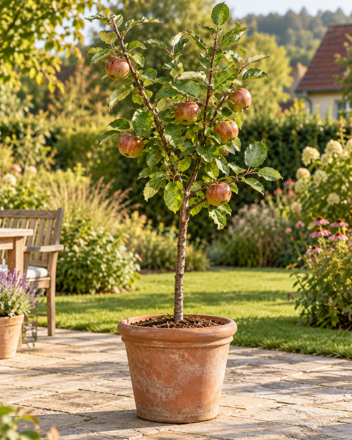 Apfelbaum ‘Roter Boskoop’ 100–120 cm – Malus domestica, winterharter Winterapfel & aromatischer Backapfel für den Garten