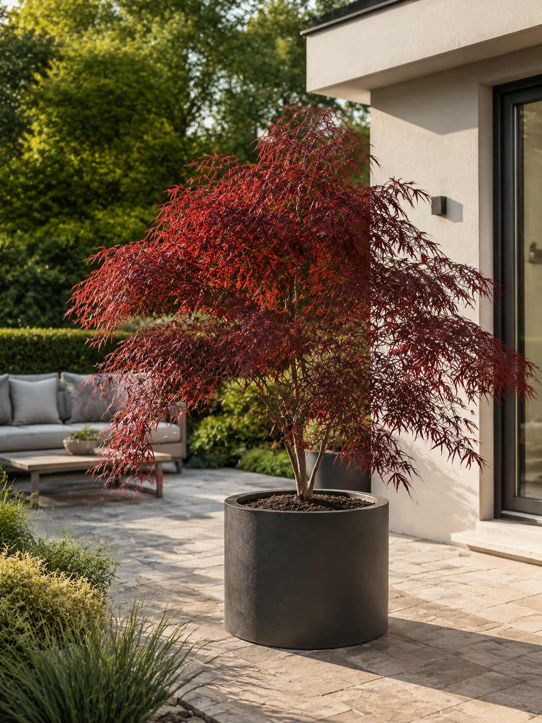 Acer palmatum ‘Royal Garnet’ ca. 30 cm – Japanischer Fächerahorn, roter Schlitzahorn für Garten und Kübel