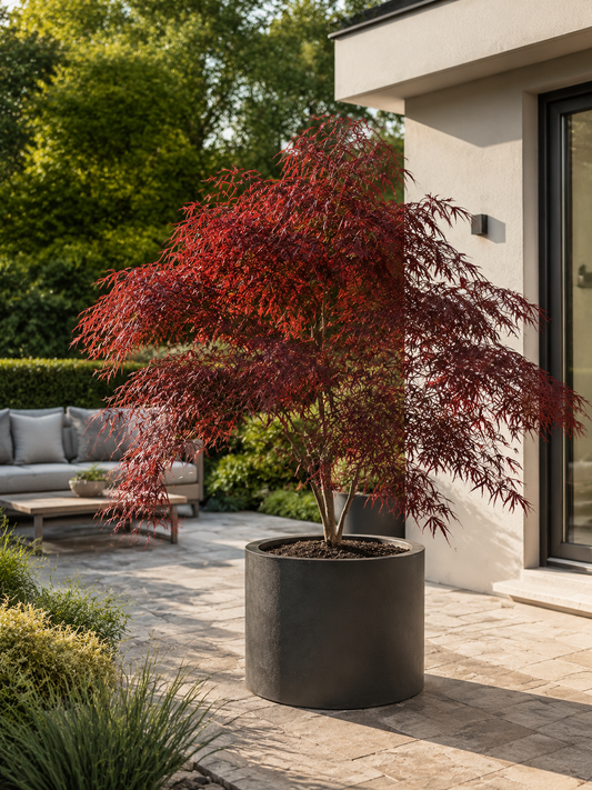 Acer palmatum ‘Royal Garnet’ ca. 30 cm – Japanischer Fächerahorn, roter Schlitzahorn für Garten und Kübel