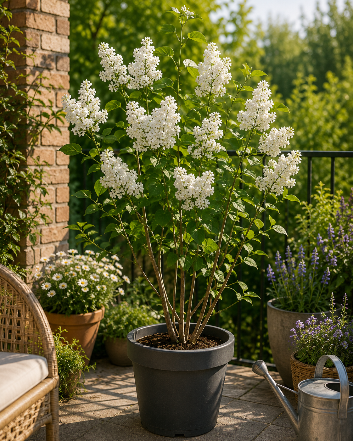 Syringa vulgaris Alba Weißer Flieder ca 100 cm Edel Flieder Gartenstrauch Duftstrauch winterhart