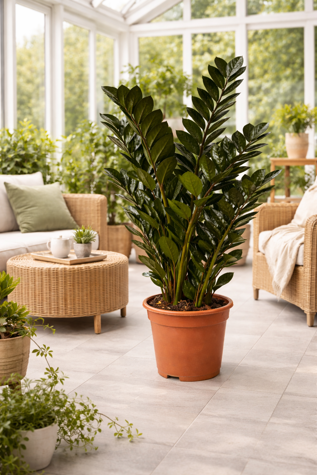 Zamioculcas Raven 80–100 cm – Schwarze Glücksfeder Zimmerpflanze | Zamioculcas zamiifolia Raven