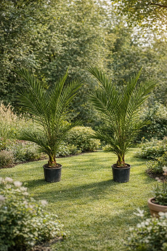 2 kusy 190-210 cm Phoenix canariensis datlovník Kanárský, silné palmy, žádné mladé rostliny DOPRAVA ZDARMA