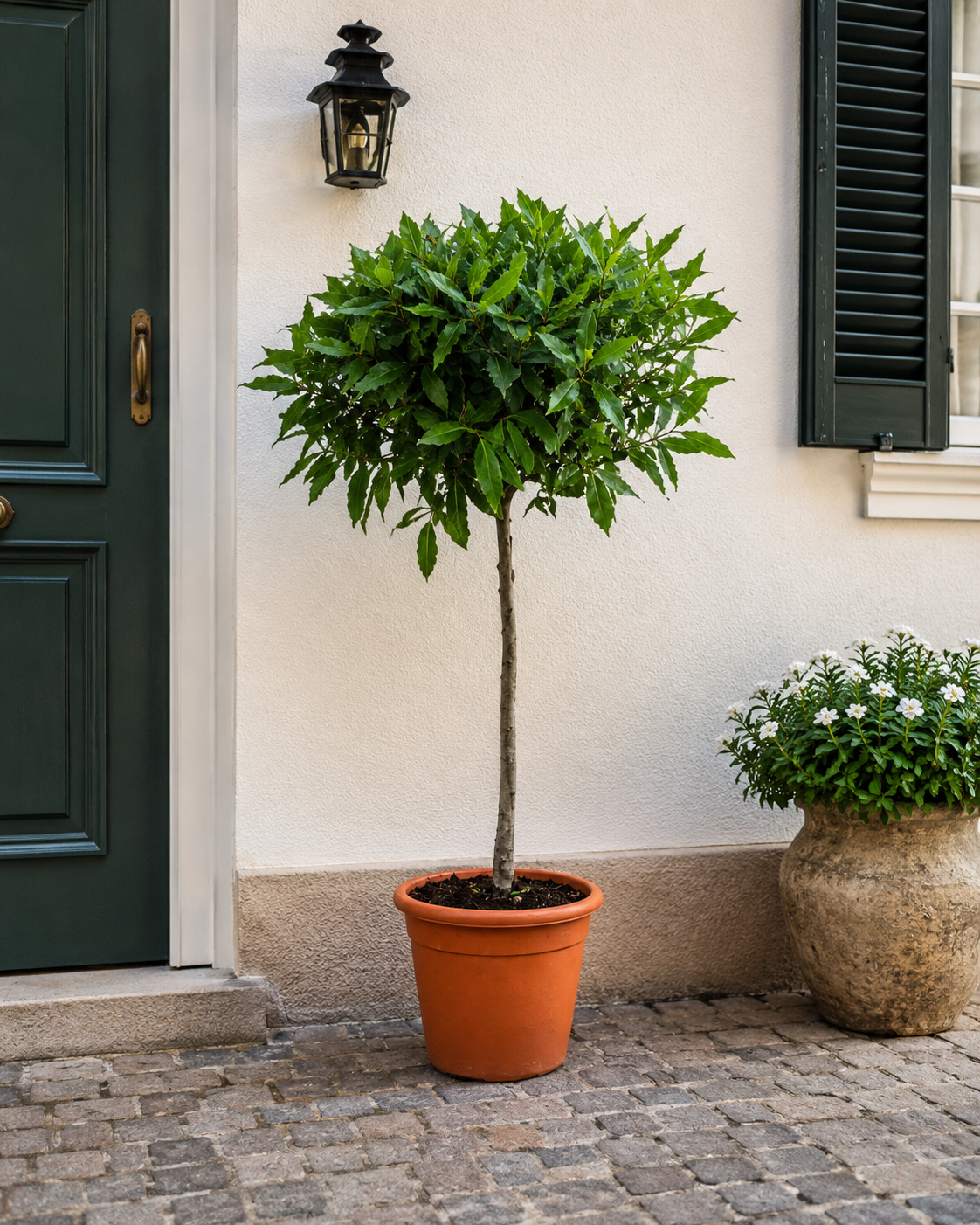 Laurus Nobilis Lorbeer Stämmchen 100–120 cm Echter Lorbeerbaum Kübelpflanze Mediterrane Gewürzpflanze