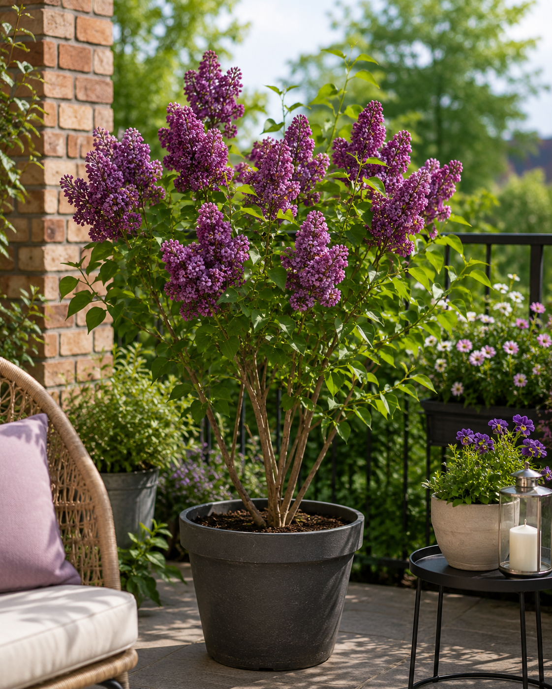 Syringa vulgaris Amethyst Flieder ca 100 cm Edel Flieder Duftflieder Gartenpflanze Blütenstrauch