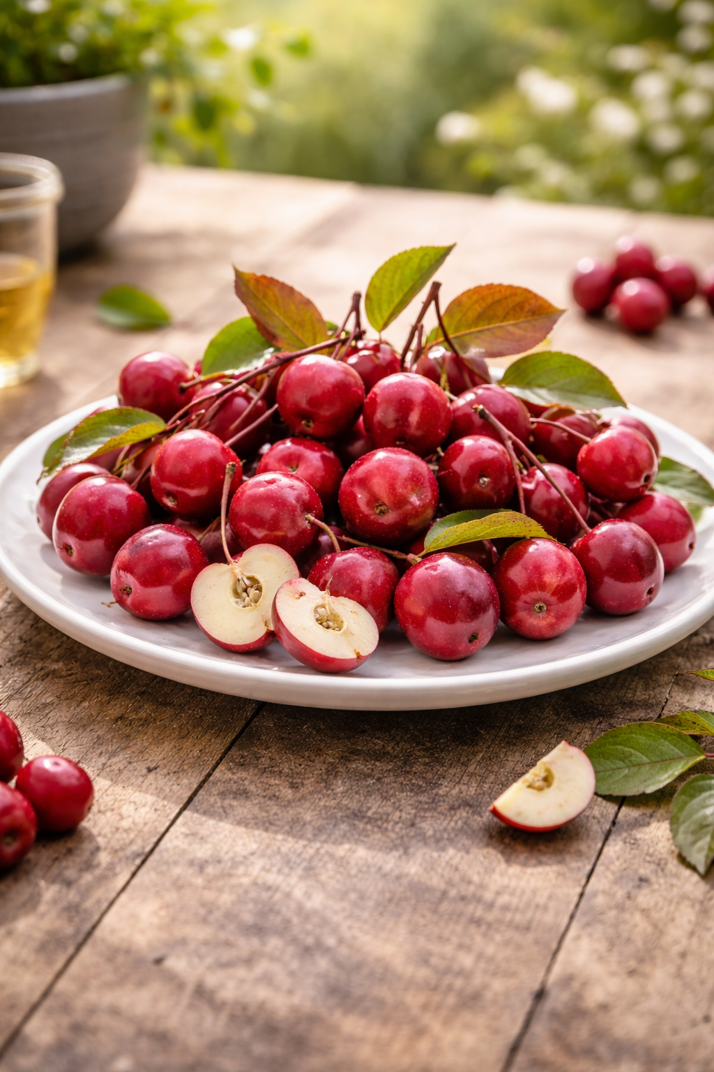 Zierapfel 'Liset' 100–120 cm – Winterharter Zierapfelbaum mit rosa Blüte & roten Früchten | Malus Liset im Topf
