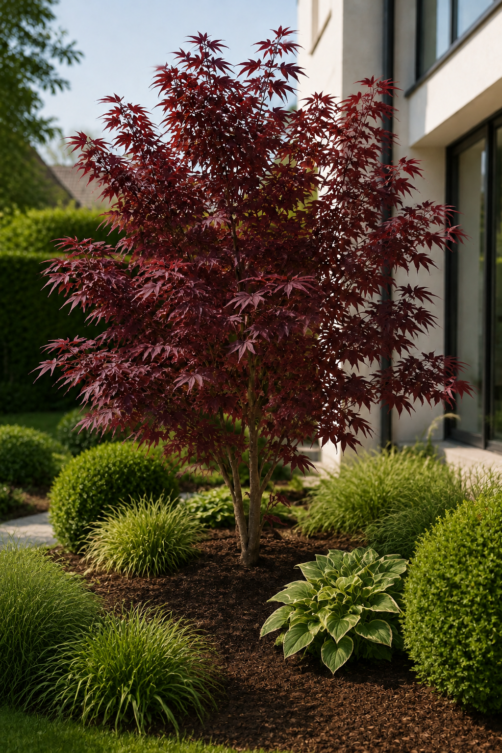 Acer palmatum ‘Atropurpureum’ ca. 30 cm – Roter Japanischer Fächerahorn für Garten, Terrasse und Kübel