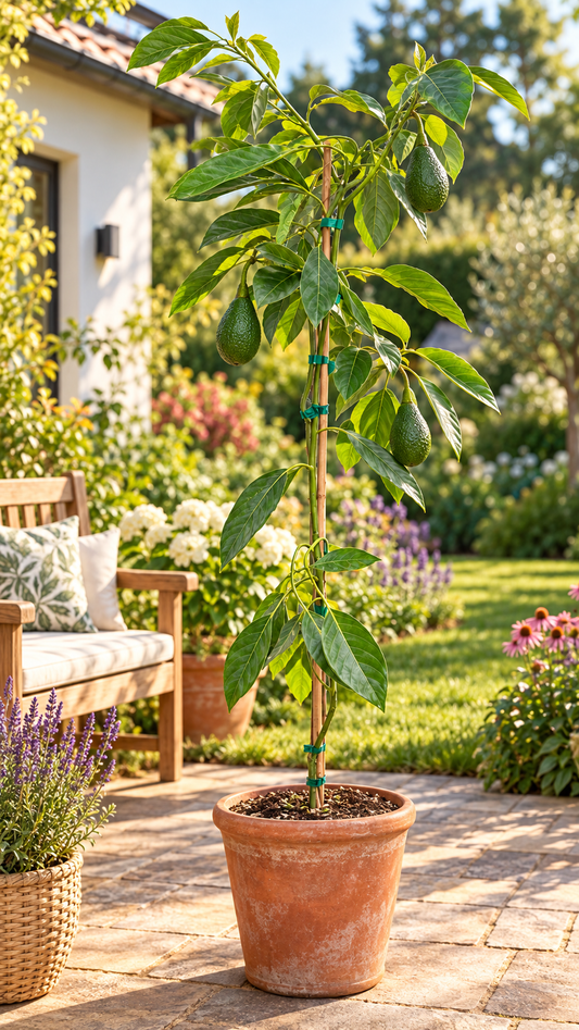 Avocadobaum ‘Pinkerton’ – Avocado-Pflanze (Persea americana) für Kübel, Balkon & Wintergarten – 150–200 cm inkl. Topf