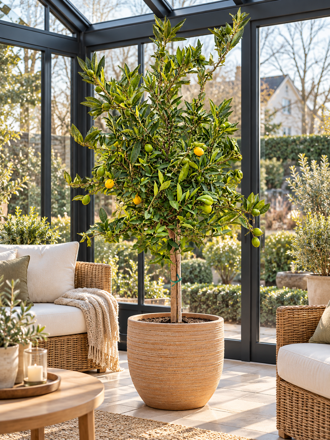 Italienische Limequat ‘Eustis’ 120–140 cm – Citrus floridana, Limetten-Kumquat für Terrasse & Wintergarten