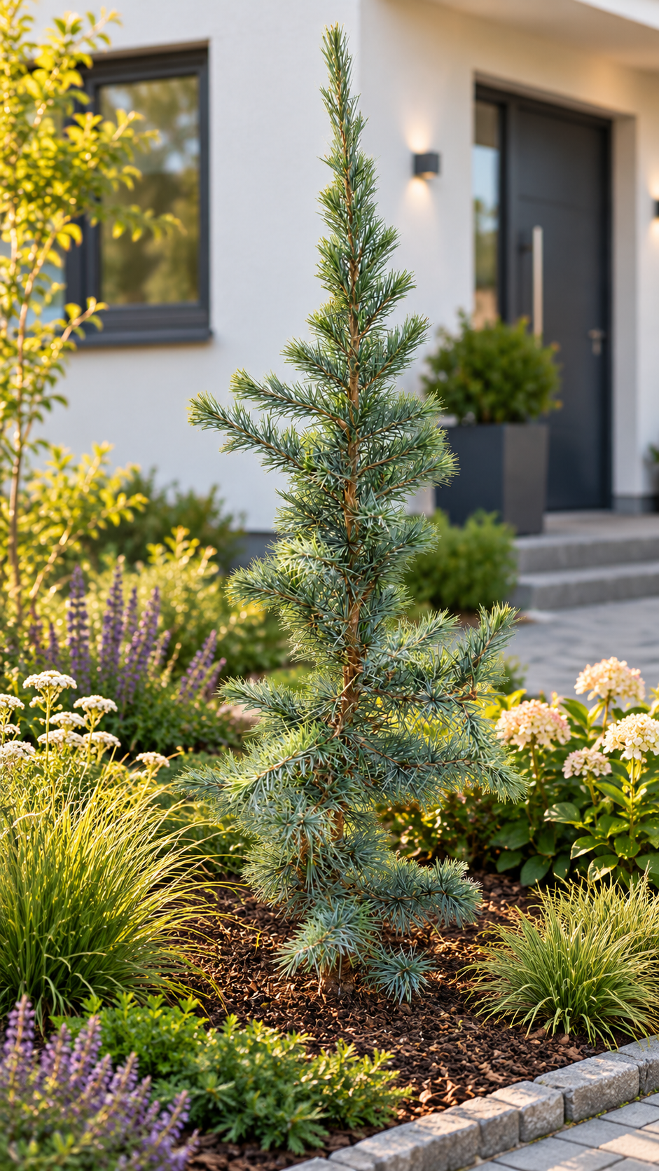Blaue Himalaya-Zeder ‘Mr. Blue’ – Cedrus deodara – immergrünes Nadelgehölz für Garten & Kübel – ca. 80 cm inkl. Topf