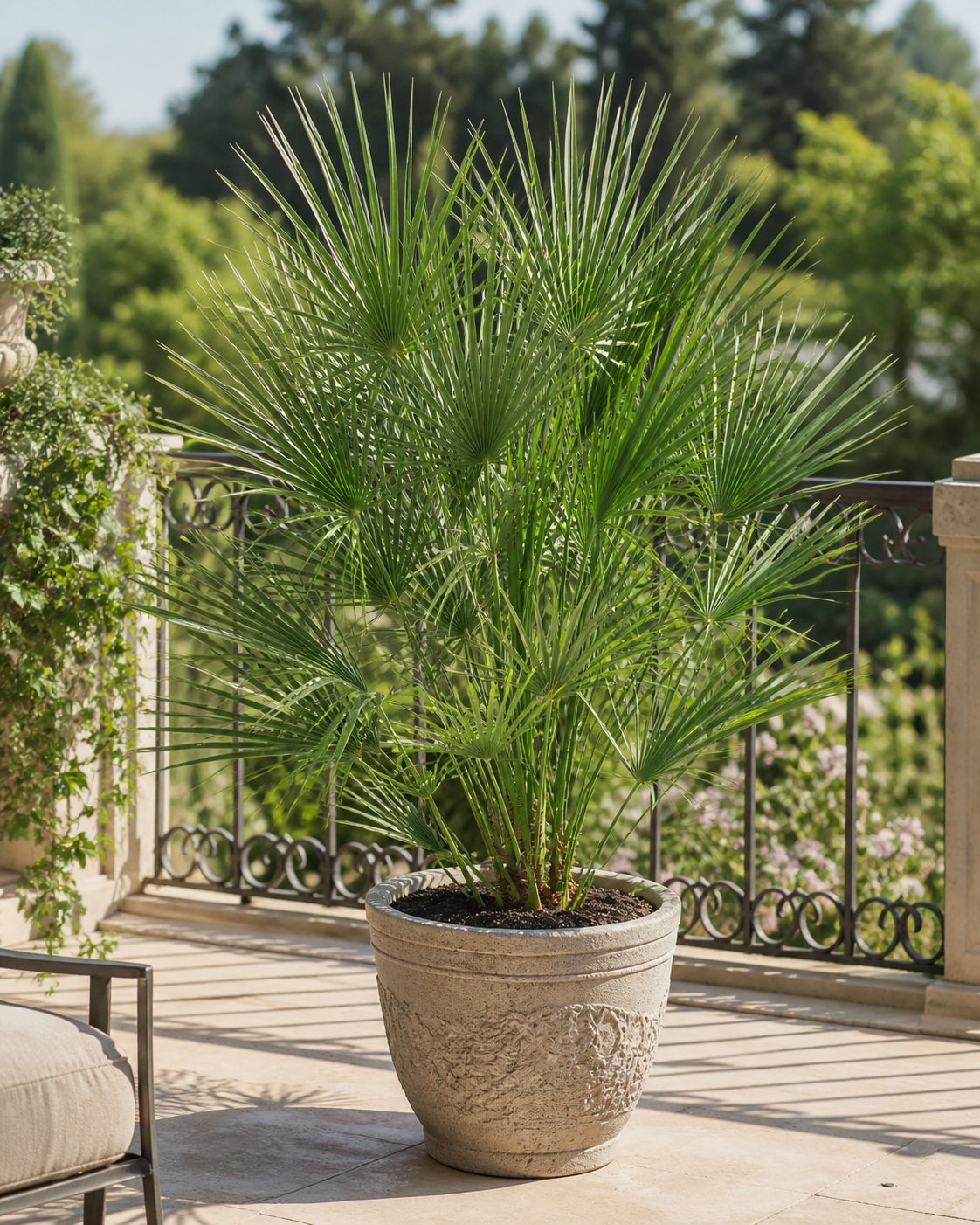 Zwergpalme 130–160 cm – Europäische Zwergpalme Chamaerops humilis winterhart Palme Garten Terrasse mediterran