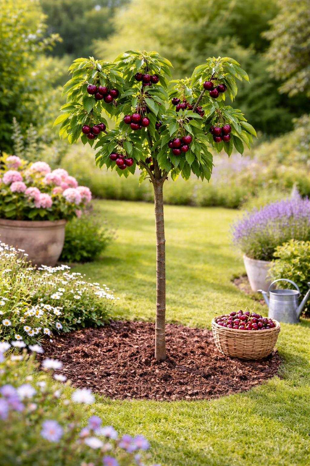 Süßkirsche ‘Lapins’ – Selbstfruchtende Kirschbaum Pflanze | Prunus avium ‘Lapins’ | Süßkirschbaum 100–120 cm – reich tragend & robust