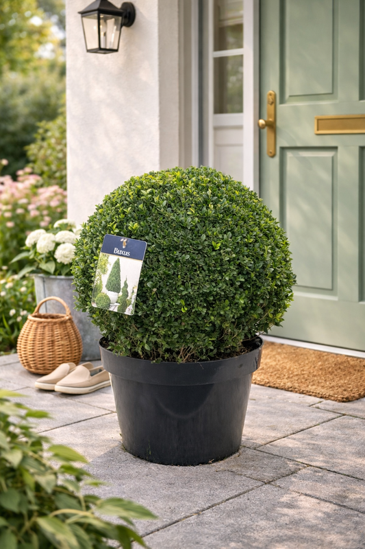 Kuličkové dřevo cca. 40 cm Ø – Snadno udržovatelná buxusová koule pro stylovou dekoraci zahrady