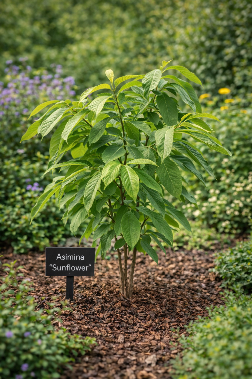 Asimina triloba Indianerbanane Papau winterharte Pawpaw Pflanze exotischer Obstbaum