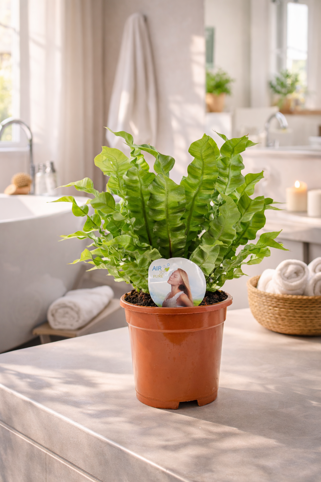 Asplenium nidus Crispy Wave ca 30 cm Nestfarn Zimmerpflanze Farn Grünpflanze pflegeleicht