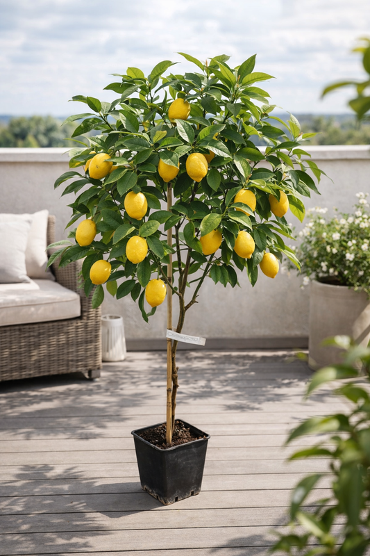 Citrus limon Femminello Siracusano – Zitronenbaum 120–160 cm, robuste echte Zitrone, mediterrane Kübelpflanze