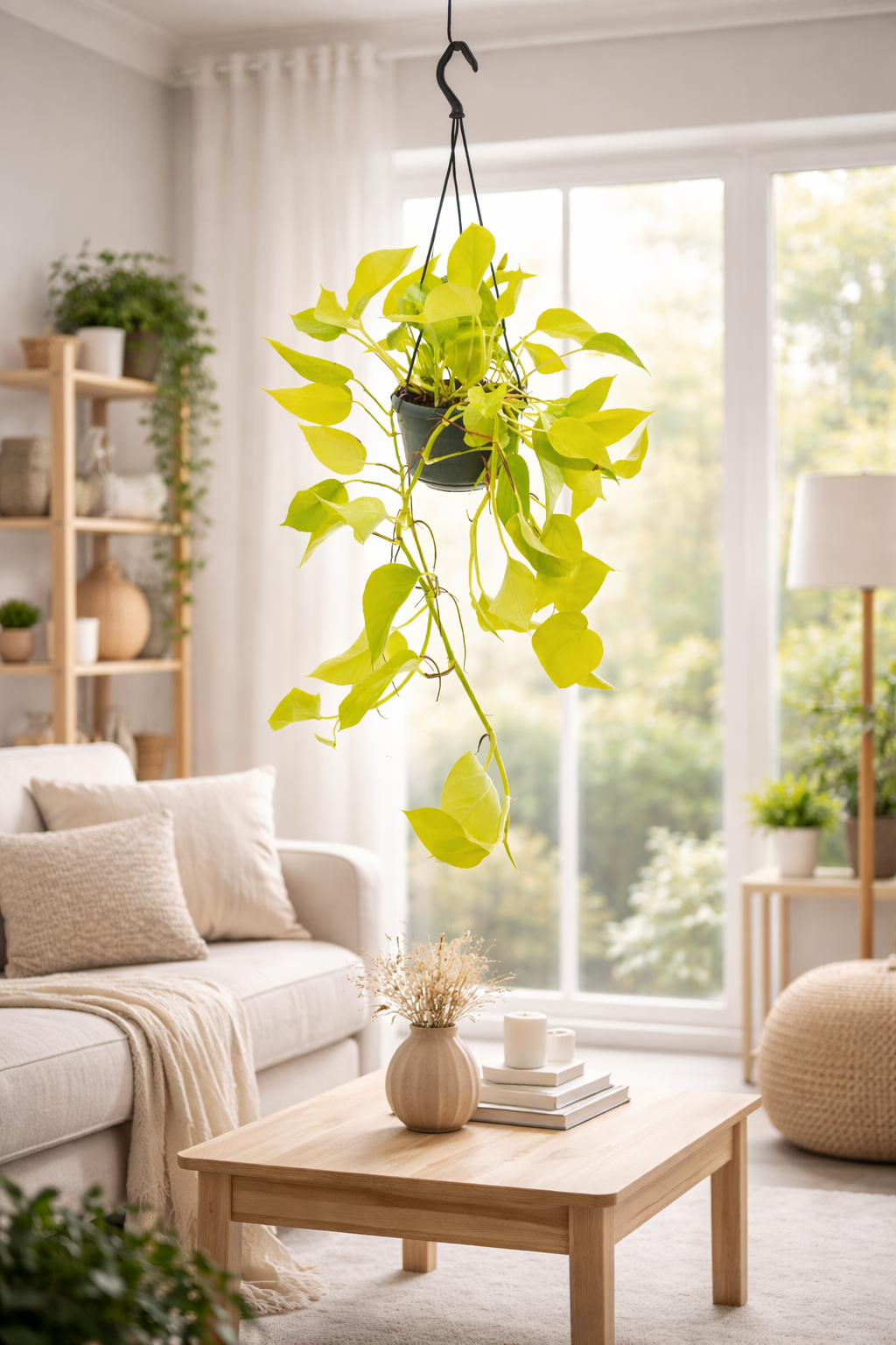 Epipremnum Golden Pothos 50–60 cm – Efeutute Ampelpflanze, pflegeleichte Rankpflanze & Hängepflanze für Innenräume