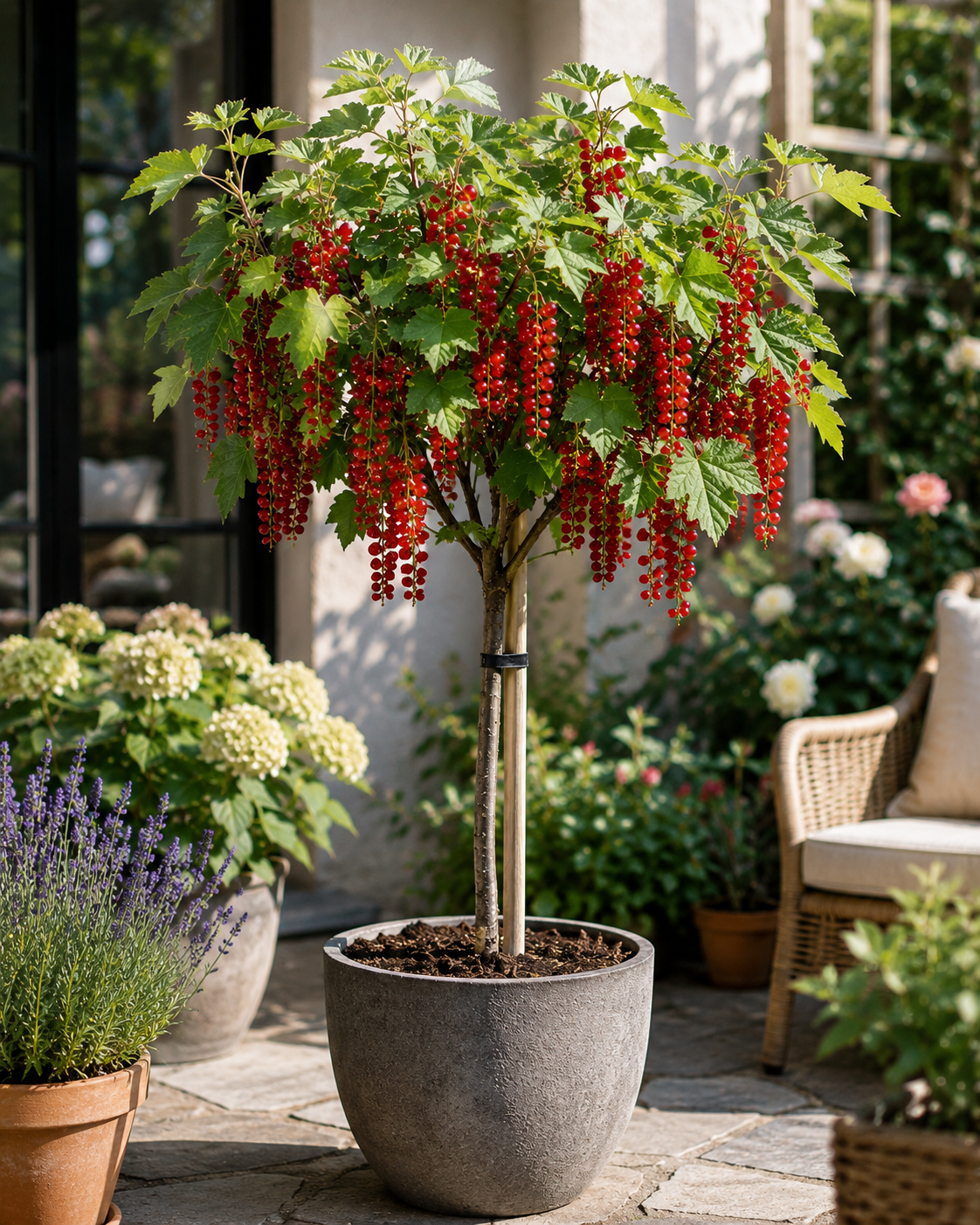Rote Johannisbeere Ribes 120 cm rubrum 'Jonkheer van Tets' - Hochstamm - veredel