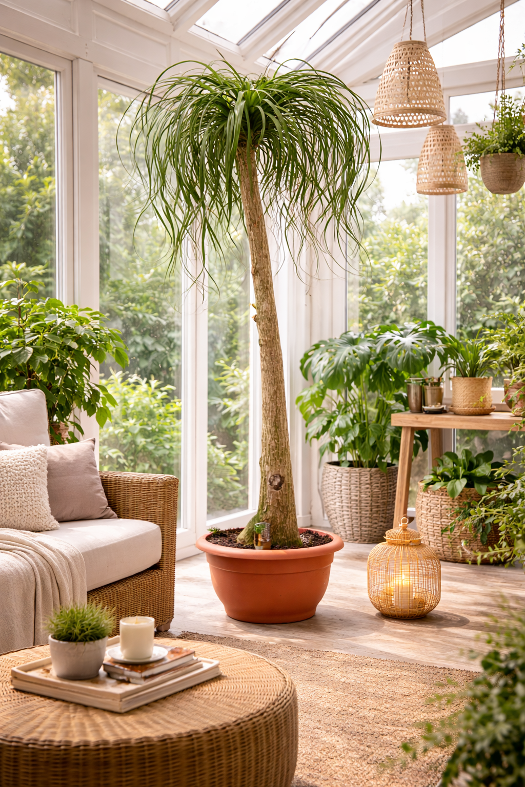 Elefantenfuß 160–200 cm – Beaucarnea recurvata | Flaschenbaum Zimmerpflanze, Wasserpalme, pflegeleicht & dekorativ