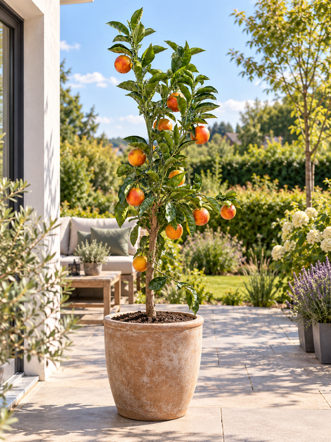 Tarocco TDV Blutorange 100–120 cm – Citrus sinensis Orangenbaum für Terrasse und Wintergarten