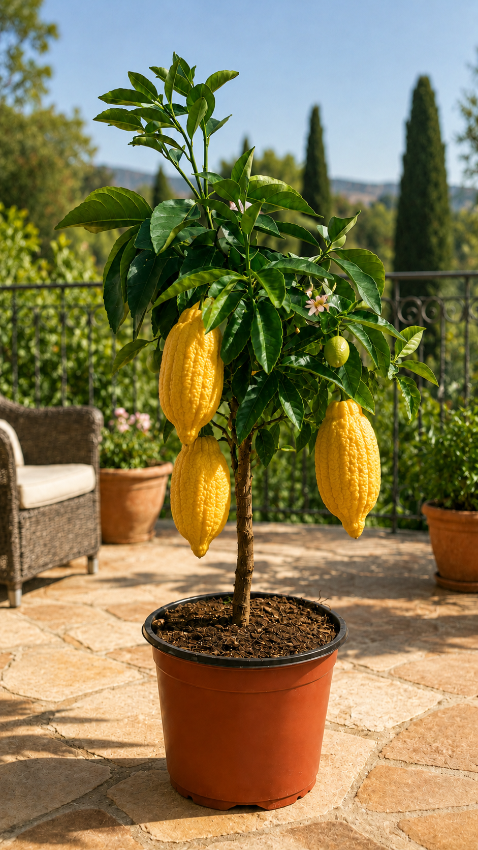 Zitronatzitrone ‘Maxima’ als Stämmchen ca. 50 cm – Citrus medica, Cedrat-Zitrone & exotischer Zitronenbaum