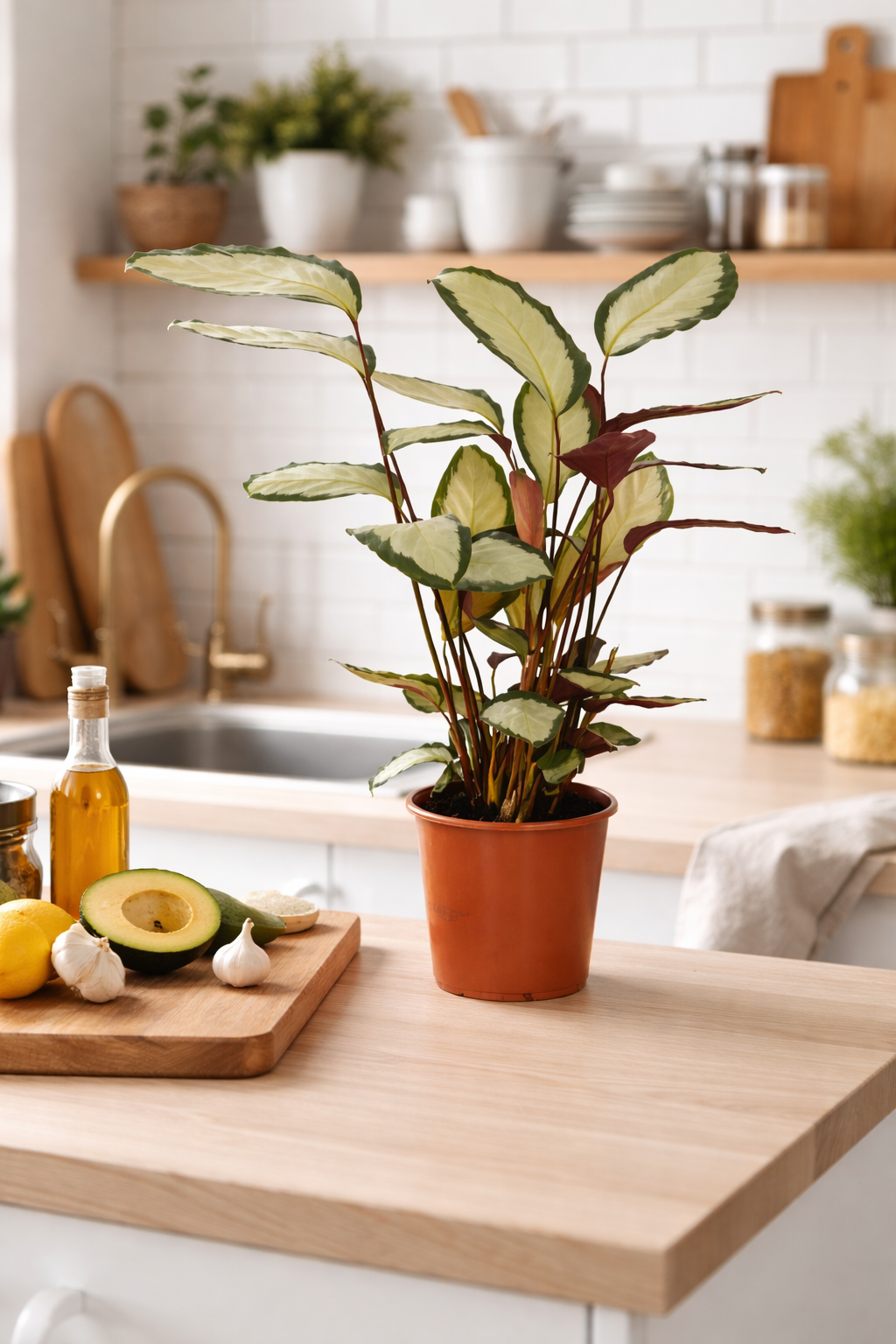 Calathea picturata 'Argentea' cca. 40 cm - Maranta - Zelená rostlina - Pokojová rostlina - Vhodné pro domácí mazlíčky