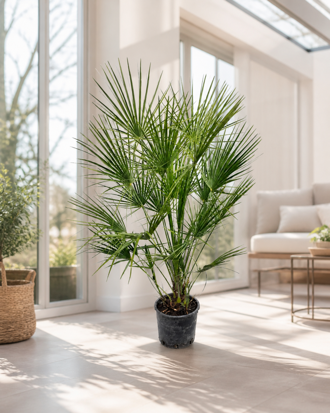 Zwergpalme 130–160 cm – Europäische Zwergpalme Chamaerops humilis winterhart Palme Garten Terrasse mediterran