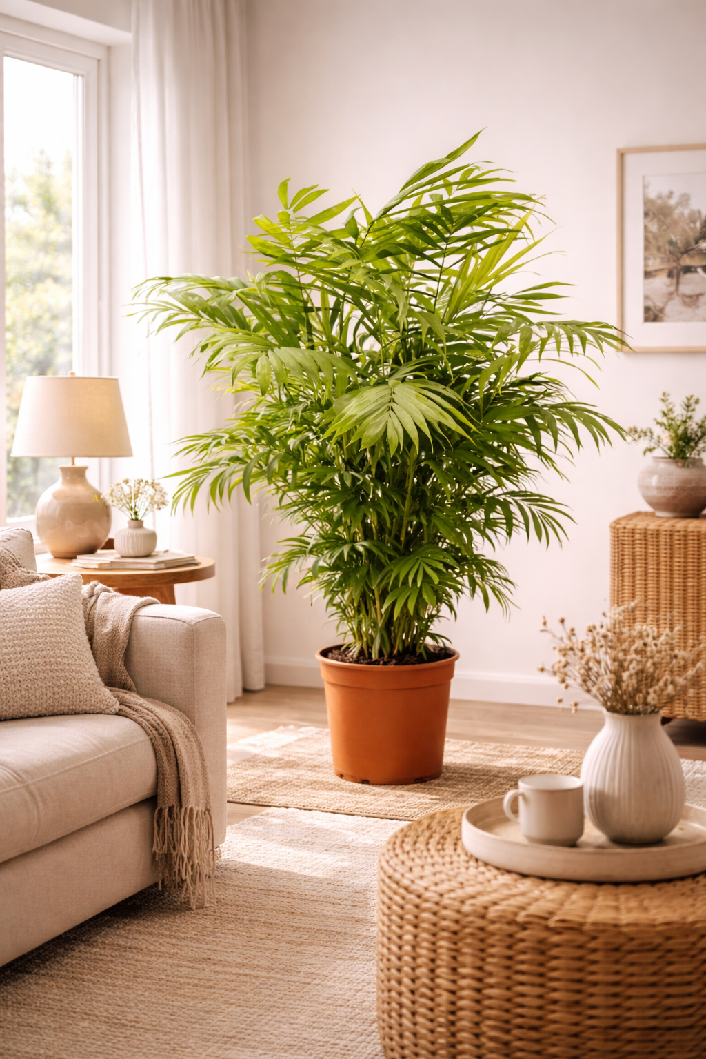 XXL Bergpalme 90–100 cm – Chamaedorea elegans Zimmerpflanze | Mexikanische Bergpalme | Pflegeleichte Grünpflanze für Wohnzimmer & Büro