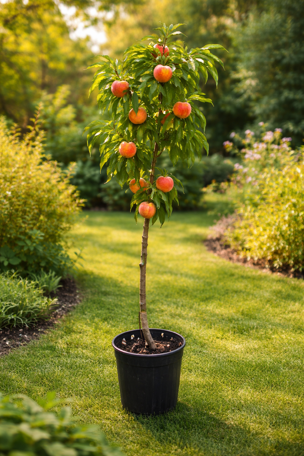 Prunus persica Red Haven Pfirsichbaum 140-180 cm winterhart saftiger Pfirsichbau