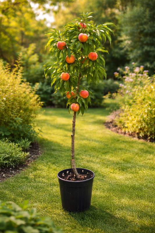 Prunus persica Red Haven Pfirsichbaum 140-180 cm winterhart saftiger Pfirsichbau