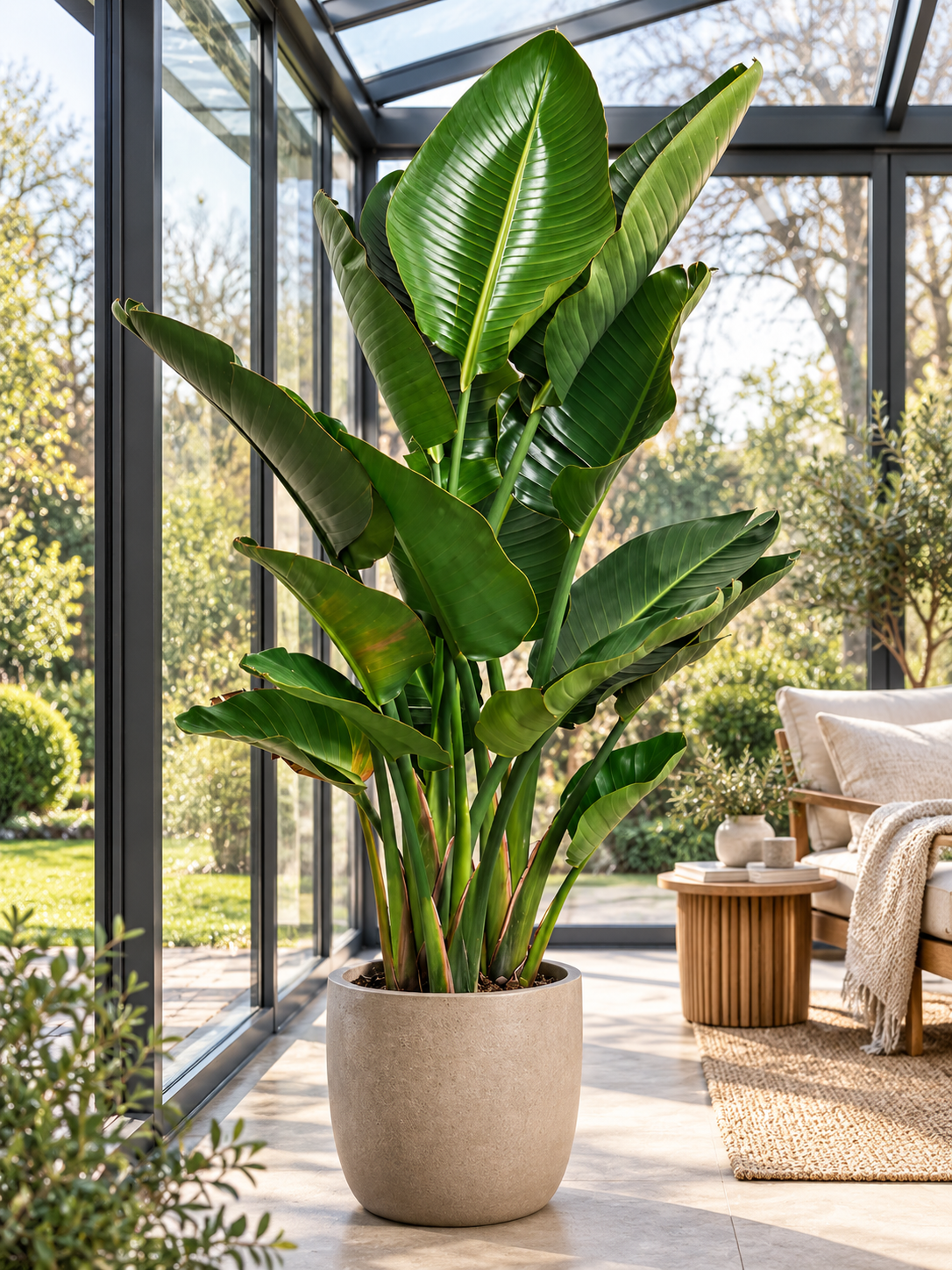 Strelitzia augusta 130–150 cm – Weiße Paradiesvogelblume, große Zimmerpflanze für Wohnzimmer & Wintergarten