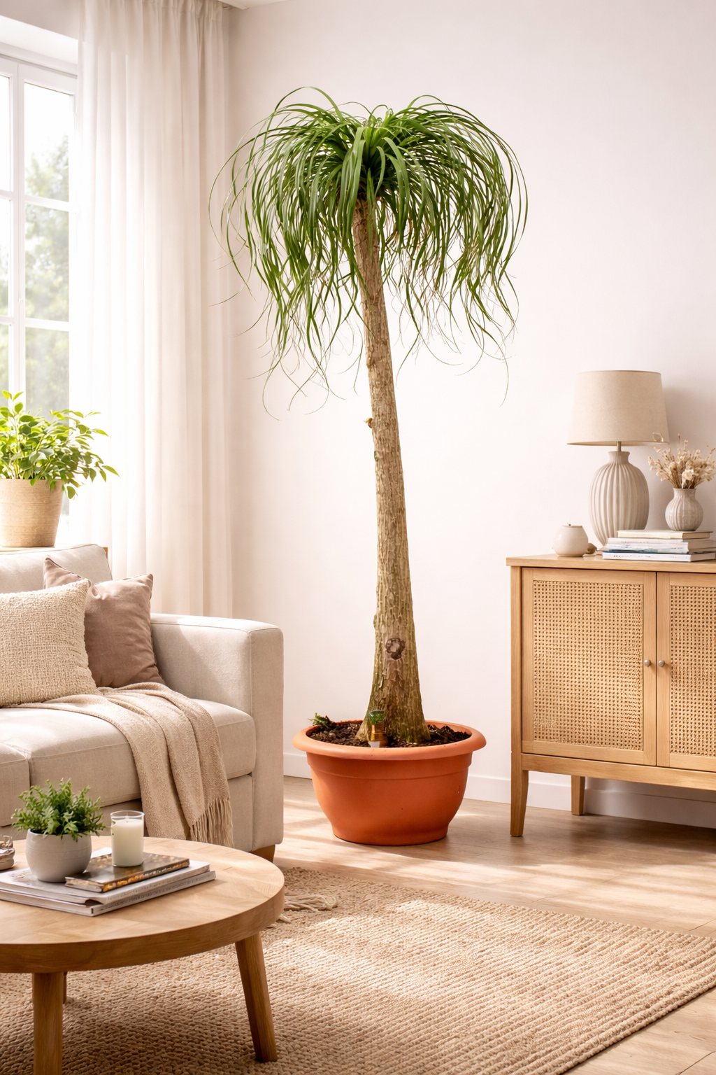 Elefantenfuß 160–200 cm – Beaucarnea recurvata | Flaschenbaum Zimmerpflanze, Wasserpalme, pflegeleicht & dekorativ