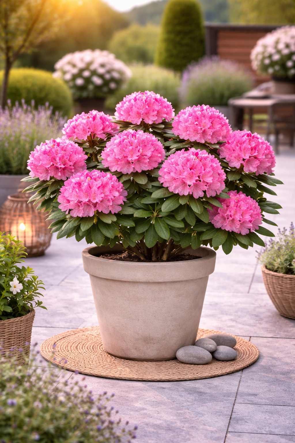 Rhododendron 'Roseum Elegans' 15–20 cm – Alpenrose, Immergrüner Zierstrauch, winterhart, rosa Blütenpracht für Garten & Balkon