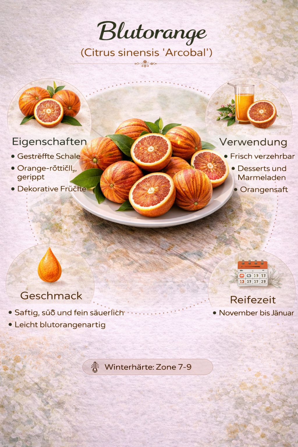 Orangenbaum Arcobal 70–100 cm – Citrus sinensis ‘Arcobal’ – Regenbogen-Orange, winterharte Kübelpflanze, Zitrusbaum für Balkon & Terrasse